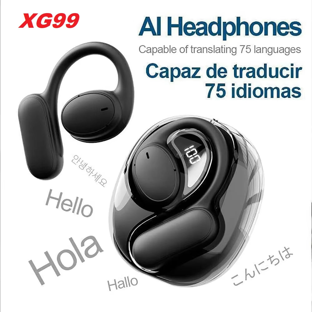 Real-Time 138 Language Translator Headphones Smart Bluetooth 5.3 Simultaneous Interpretation Earphone AI Voice Translator Earbud